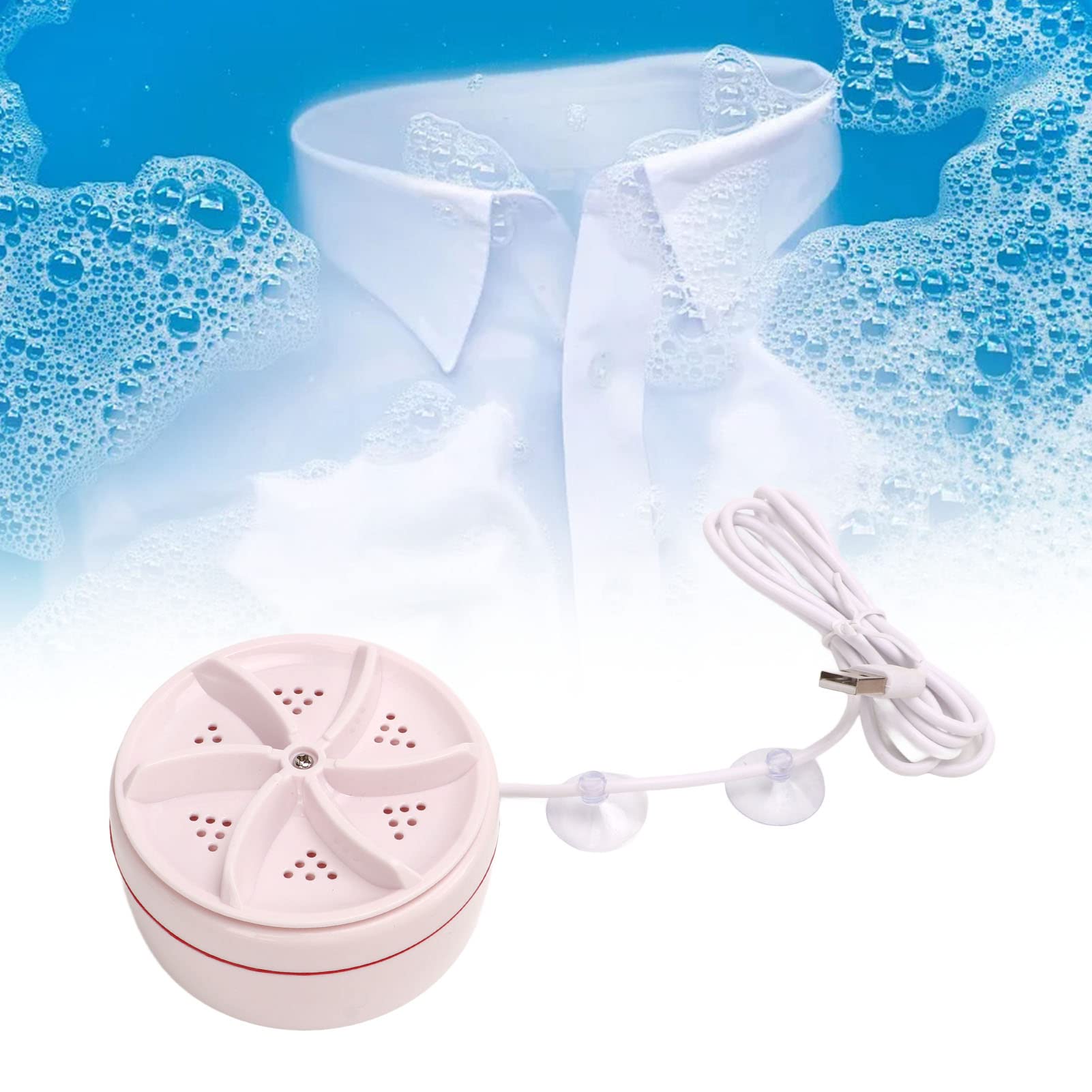 Turbine Washer Turbine Washing Machine Ultrasound Wave 30W Mini USB Portable Washer for Travel Home Business Dormitory