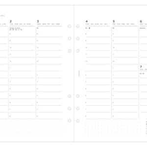 Filofax A5 Minimal week to view vertical 2024 diary with appointments, White