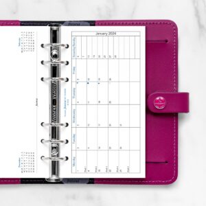 Filofax Personal month per page English 2024 diary - horizontal format