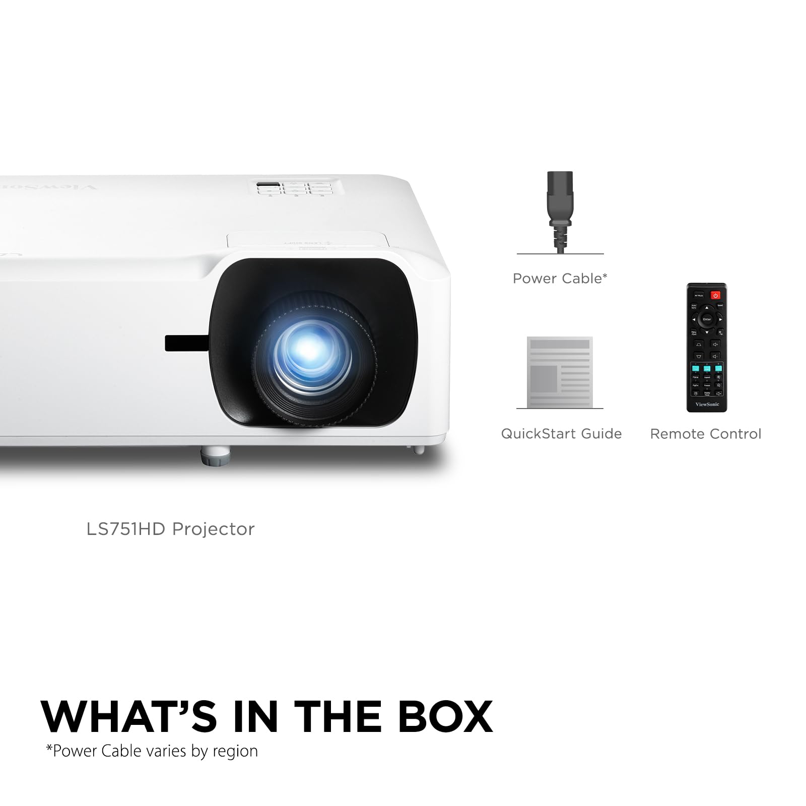ViewSonic LS751HD 5000 Lumens 1080p Laser Projector w/ 1.6x Optical Zoom and H/V Keystone for Business and Education