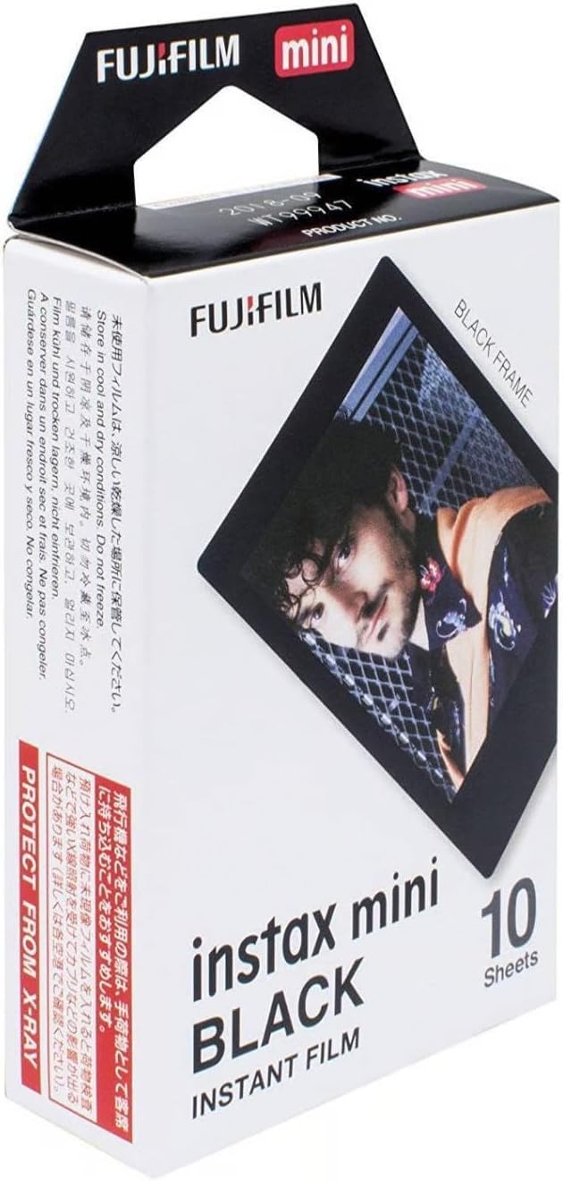 Fujifilm Instant Mini Black Frame Film BluebirdSales Starter Kit (2 Pack) 20 Exposures