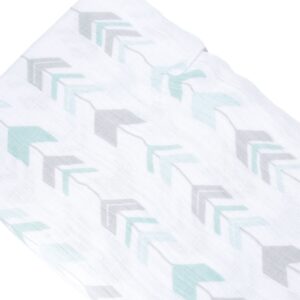 summer muslin changing pad cover teal-muslin (geometric)