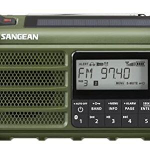 Sangean MMR-99 AM/FM-RBDS/Bluetooth/AUX/Weather/Multi-Powered Digital Tuning Emergency Radio, Forest Green