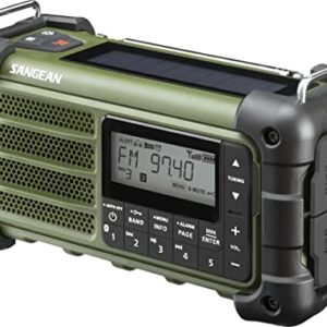 Sangean MMR-99 AM/FM-RBDS/Bluetooth/AUX/Weather/Multi-Powered Digital Tuning Emergency Radio, Forest Green