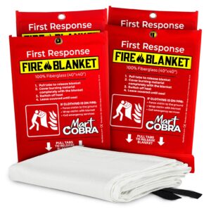 mart cobra fire blanket for home safety x4 emergency fire blanket for kitchen fiberglass fire blankets fireproof blanket house fire safety flame retardant fabric home safety tarp grease spray