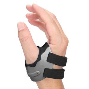 velpeau thumb support brace - cmc joint stabilizer orthosis, spica splint for osteoarthritis, instability, tendonitis, arthritis pain relief for women and men, comfortable (black, right hand, medium)