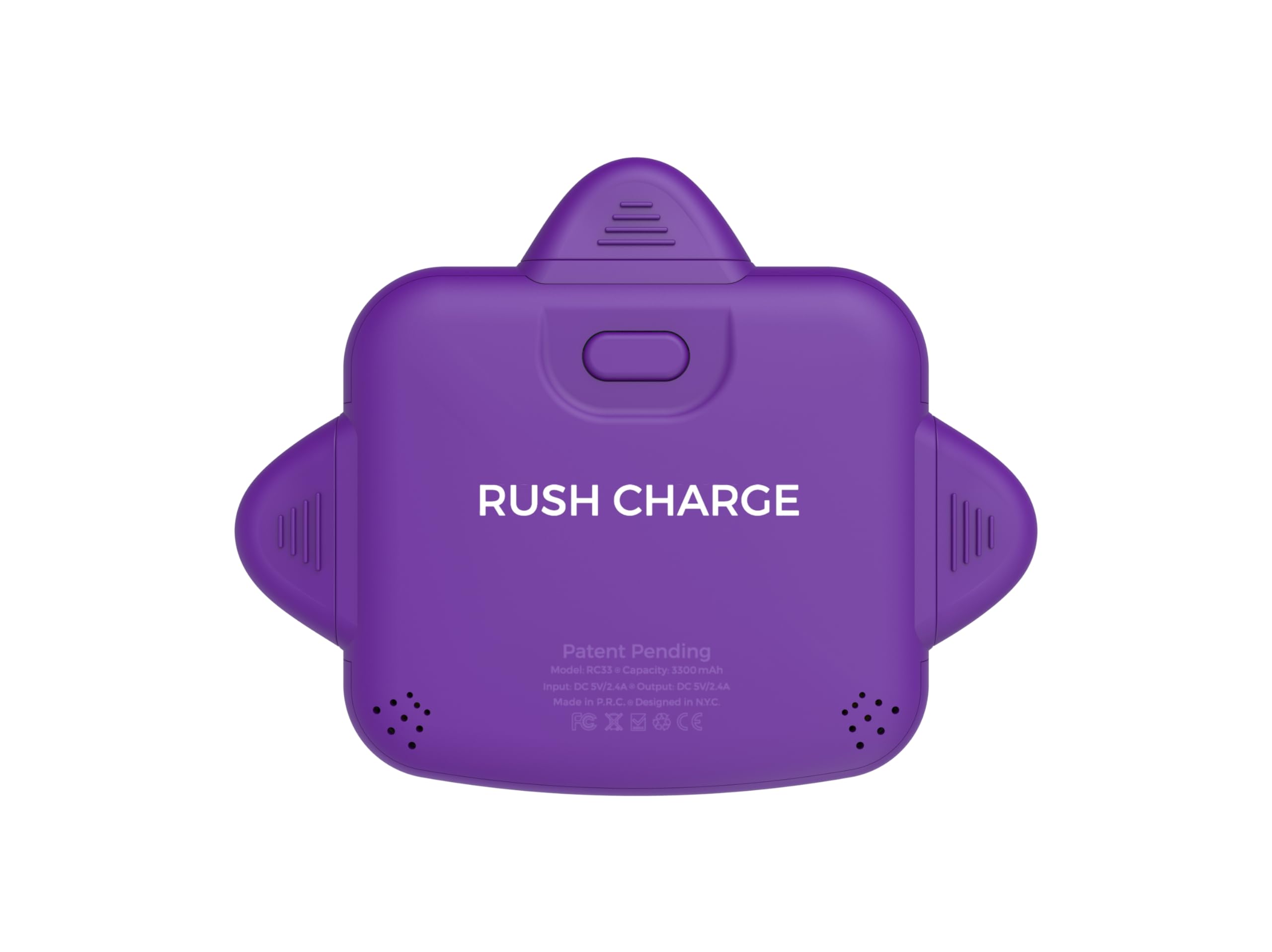 Rush Charge Comet Portable Power Bank – 3200mah, 2.1A High-Speed Power Bank Fast Charging - Apple Lightning, Type C, Micro-USB Battery Bank Charges 3 Devices at a Time – Pre-Charged Portable Charge