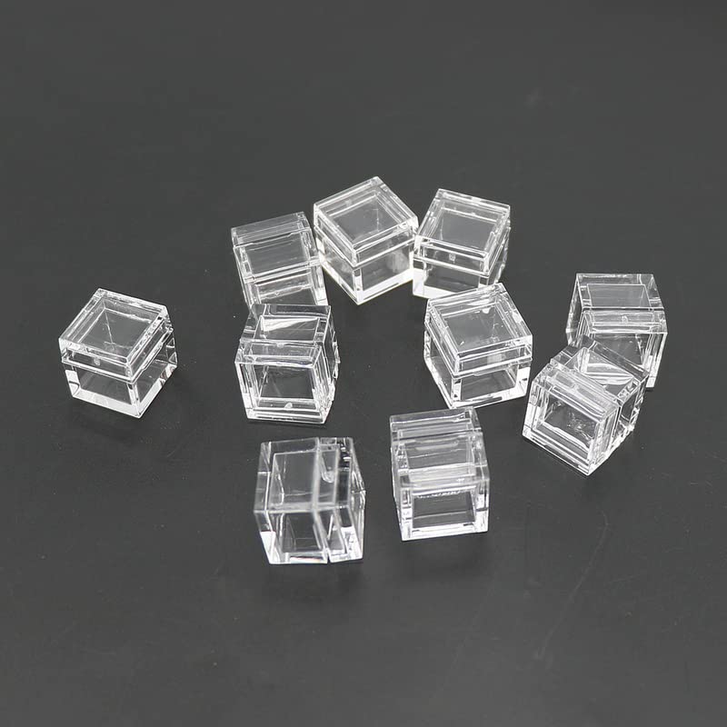 VIGAN 10PCS/Set Acrylic Cases Element Cubes Box For Element Cube Shape Clear Boxes Collection Storage For 10MM 25.4MM Element Cubes (10PCS S(14X14X14MM))