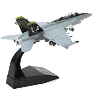 NUOTIE 1/100 F/A-18 Super Hornet Diecast Metal Fighter Jet Model Kits Pre-Build Replica 1943-2018 Jolly Roger Livery Military for Display Collection or Gift