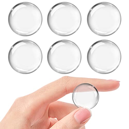 6PCS Door Stopper Wall Protector Wall Shield Bumper Guard from Door Knobs Clear Round Door Knob Bumper Cover Reusable Self Strong Adhesive Absorbent Gel Door Stop Stick (1.57inch)