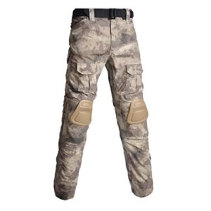 hcclijo men combat knee tactical military army trousers hiking camouflage pants ruin gray xl