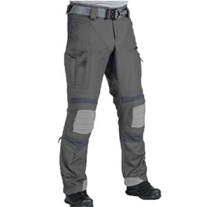 hcclijo men tactical military army cargo pants work clothes combat uniform paintball multi pockets tactical gray 3xl