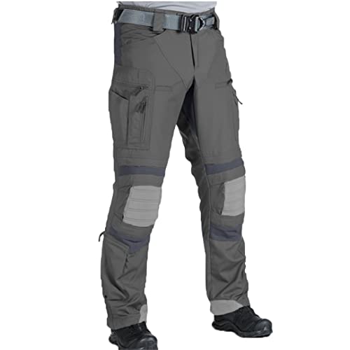 Hcclijo Men Tactical Military Army Cargo Pants Work Clothes Combat Uniform Paintball Multi Pockets Tactical Gray 3XL