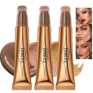 petansy contour beauty wand, liquid face concealer contouring and highlighter with cushion applicator, shading bronzer stick natural matte finish, lightweight blendable super silky cream contour stick