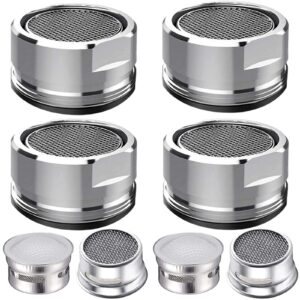 4pcs faucet aerator 4 pack kitchen sink aerator replacement parts with brass housing 15/16 inch male thread aeratorwith gasket for kitchen and bathroom