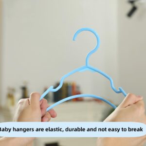 VIIBASE 20-Piece White Baby Nursery Closet Hangers, Non-Slip Laundry Infant Pant Hanger for Newborn Clothes Gift, Ultra-Thin Plastic Hanger for Girl Boy Toddler