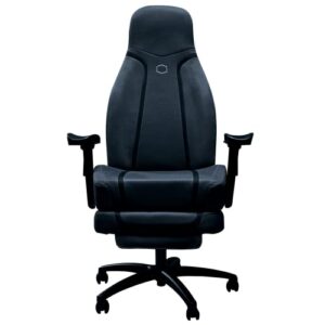 cooler master synk x ultra black ergonomic real-time tactile immersion chair, retractable leg rest, all-in-one controller, breathable fabric, stable rolling base, solid structure (ixc-sx1-k-us1)