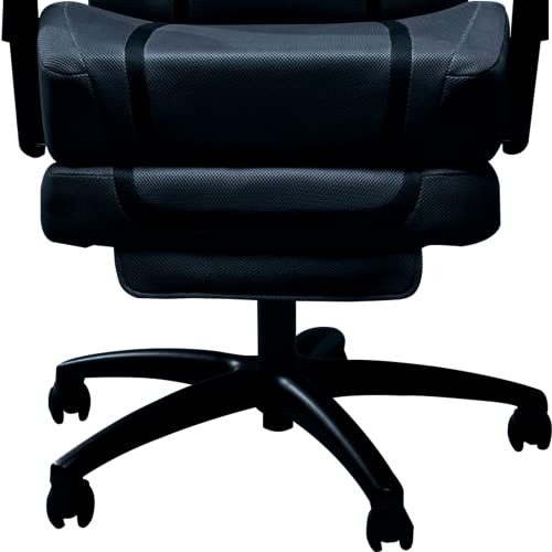 Cooler Master Synk X Ultra Black Ergonomic Real-Time Tactile Immersion Chair, Retractable Leg Rest, All-in-one Controller, Breathable Fabric, Stable Rolling Base, Solid Structure (IXC-SX1-K-US1)