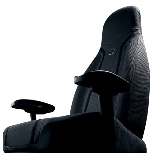 Cooler Master Synk X Ultra Black Ergonomic Real-Time Tactile Immersion Chair, Retractable Leg Rest, All-in-one Controller, Breathable Fabric, Stable Rolling Base, Solid Structure (IXC-SX1-K-US1)