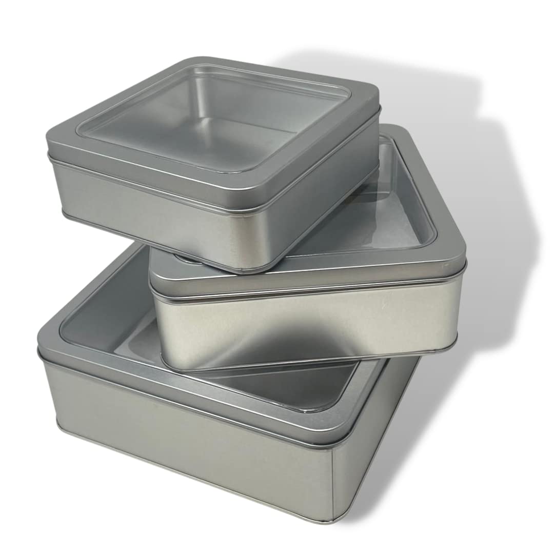 Plum Designs 3 Metal Cookie Tins With Lids