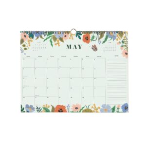 RIFLE PAPER CO. 2024 Appointment Calendar | 12 Month Dated Calendar, Space for Daily Engagement and Monthly Notes, Double Spiral with Center Notch for Easy Hanging (12" L x 16" W), Blossom