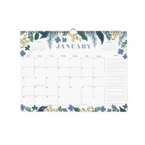 RIFLE PAPER CO. 2024 Appointment Calendar | 12 Month Dated Calendar, Space for Daily Engagement and Monthly Notes, Double Spiral with Center Notch for Easy Hanging (12" L x 16" W), Blossom