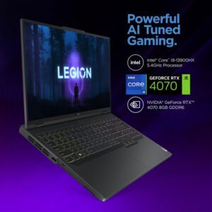 Lenovo Legion Pro 5i Gaming Laptop, 16" WQHD IPS 165Hz Display, GeForce RTX 4070, Intel 13th Gen i9-13900HX, 64GB DDR5 RAM, 2TB SSD + 2TB SSD, Webcam, 4-Zone RGB Backlit KB, Wi-Fi 6E, Windows 11 Home