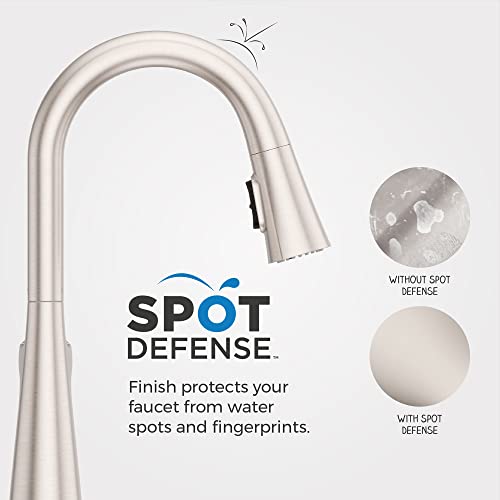 Pfister Talega Kitchen Faucet with Pull Down Sprayer, Single Handle, High Arc, Spot Defense Stainless Steel Finish, F5297TEGS