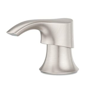 pfister solotilt soap dispenser for kitchen sink, 16-ounce bottle included, spot defense stainless steel finish, ksdkemgs