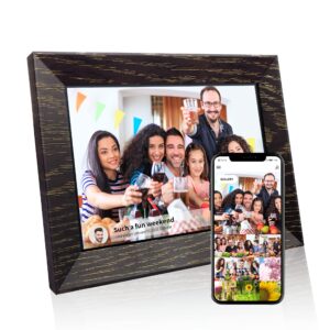 7 inch digital picture frame wifi digital photo frame, ips hd touch screen smart photo frame, 32gb storage, auto-rotate, easy setup, share photos/videos via frameo app from anywhere
