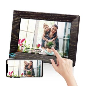 digital picture frame 8 inch digital photo frame wifi, 1280x800 ips hd touch screen smart frame, 32gb storage, auto-rotate, wall mountable, share photos/videos instantly via frameo app from anywhere