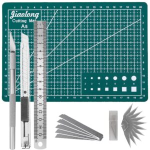fengirl precision carving craft hobby knife suit 1 exacto knife 11 stainless steel exacto blades one 15cm steel ruler a5 pvc cutting board 1 art knife 10 blades