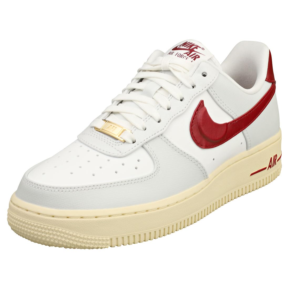 Nike Womens WMNS Air Force 1 '07 SE Photon Dust/Team Red Sz7