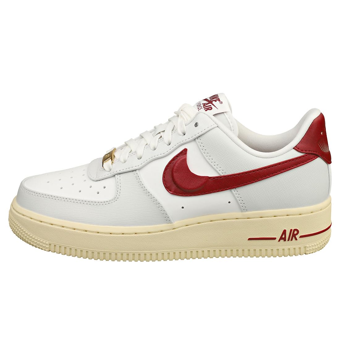 Nike Womens WMNS Air Force 1 '07 SE Photon Dust/Team Red Sz7