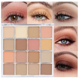 16 girds colorful matte shimmer eyeshadow palette for eye makeup,high pigmented eye shadow primers powder palet de sombras de ojos-matte nude#