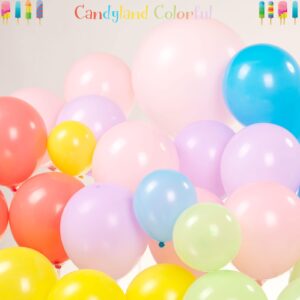 Pastel Candyland Balloon Garland Kit 160pcs Pink Purple yellow Candy ice cream balloon arch for two Sweet one Summer Sprinkle birthday party decorations