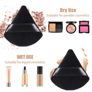 Etercycle 7-in-1 Makeup Spatula Korean and Powder Puff Set - Professional Cosmetic Palette with Triangle Puff for Eye Shadow, Eyelashes, Body Loose Powder - Wet and Dry Makeup Tool