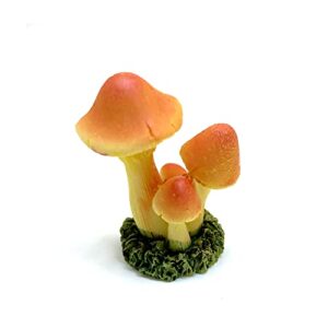 Aliotech 3pcs Mini Mushroom Figurines Lawn Garden Cute Micro Decoration Statues Figurines for Garden Ornaments Plant Pots Bonsai Landscape Model Ornaments Decor DIY