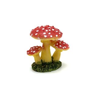 Aliotech 3pcs Mini Mushroom Figurines Lawn Garden Cute Micro Decoration Statues Figurines for Garden Ornaments Plant Pots Bonsai Landscape Model Ornaments Decor DIY