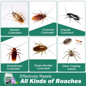 10 Pack Roach Repellent for Home, Natural Ingredients Roach Repellent Indoor Safe for Children and Pets, Environmentally Friendly Pest Control Pouches Provide Long-Lasting Protection