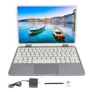 10.8 Inch 2 in 1 Laptop, 10.8 Inch Laptop Resolution 2560x1600 Efficient FHD Screen Laptop with Touch Pen Keyboard for Home (8+1TB US Plug)