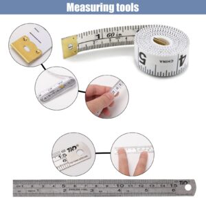 MILUSONG 9-in-1 Basic Portable Tools Kit Includes Scissors, Utility Knife, Craft Knife, Ruler, Tape Measure, Sewing Scissors, Tweezers toos Set for Home and Office