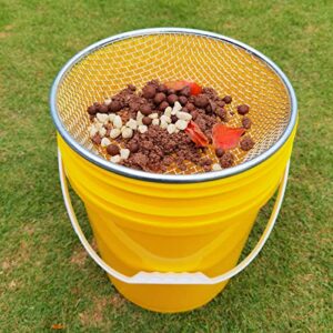 YUEBM Gardening Sand Soil Compost Sifter Perfect for 5 Gallon Bucket (1, 1/4 Inch)