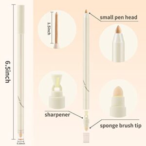 Boobeen Concealer Pencil, Contour Highlighter Stick Makeup Waterproof Full Coverage Foundation Multi-use Creamy Matte Concealer Pen with Sponge Brush Head