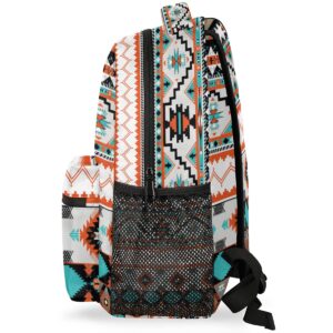 Aztec Backpack Ethnic Geometric Western Style Laptop Computer Backpacks Waterproof College School Bookbag Casual Travel Hiking Camping Daypack for Women Men Teens Boys Girls