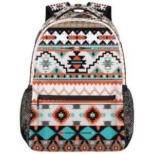 Aztec Backpack Ethnic Geometric Western Style Laptop Computer Backpacks Waterproof College School Bookbag Casual Travel Hiking Camping Daypack for Women Men Teens Boys Girls