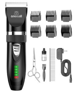 oneisall cat clippers for matted hair, quiet cat shaver for long hair, cordless cat hair trimmer for grooming, 2 speed pet shaver cat grooming kit for cats small dogs animals (purple)…