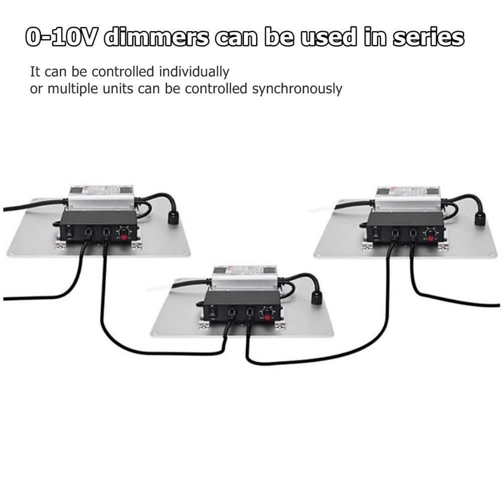 Jteyult DC 0-10V Dimmer Switch Seriesable Sync Controller ON/Off for 0/1-10V Dimmable LED Drivers Electronic Ballasts