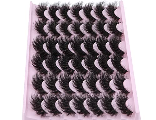 Mink Lashes Fluffy False Eyelashes Dramatic Mink Lashes with False Eyelash Applicator 3D Curly Fake Eyelashes 18-22mm 3 Different Style 21 Pairs Eye Lashes Pack by FANXITON