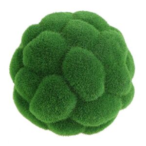 besportble green moss decorative ball, artificial moss balls faux dried balls vase bowl filler for christmas party weddings display decor props, 12cm